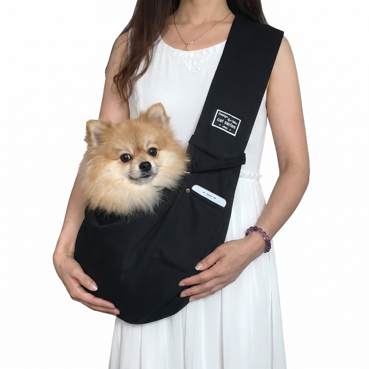 Bindle Everyday Sling™ - Cross-body sling pet carrier with built-in safety tether