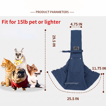 Bindle Everyday Sling™ - Cross-body sling pet carrier with built-in safety tether