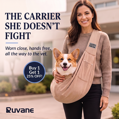 Bindle Everyday Sling™ - Cross-body sling pet carrier with built-in safety tether